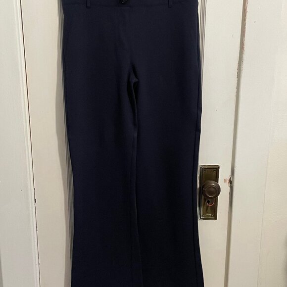 Betabrand Classic Dress Pant Yoga Pant | Bootcut, Navy, Size M (29.5" inseam) - Picture 5 of 5